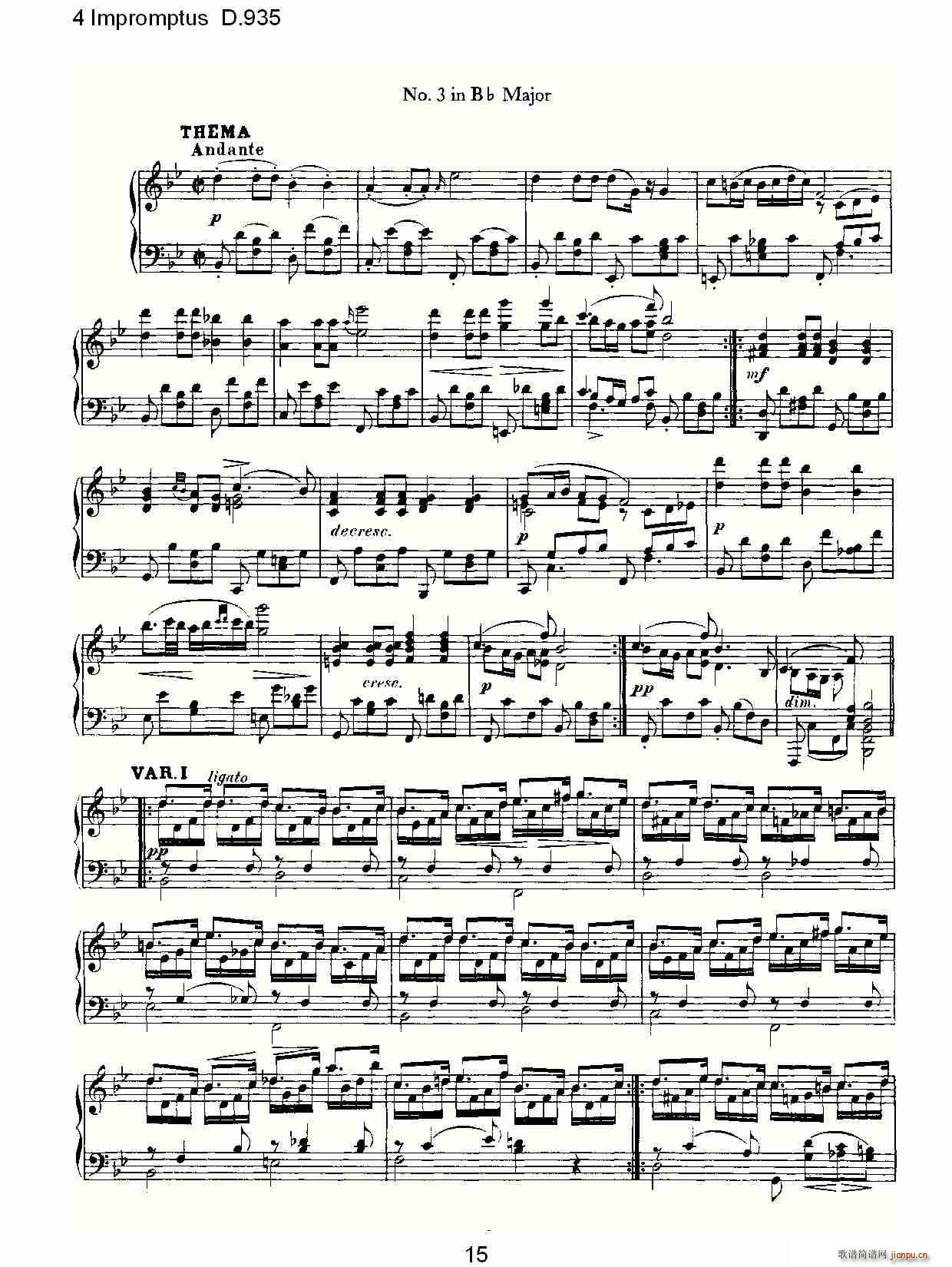 4 Impromptus D.935(ʮּ)15
