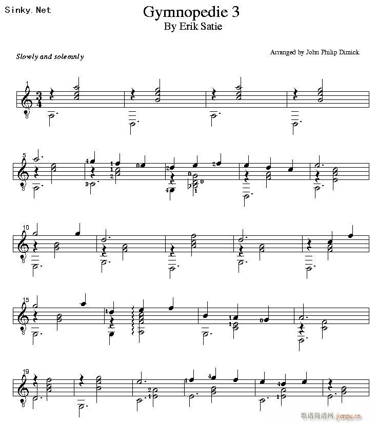 Gymnopedie 3()1