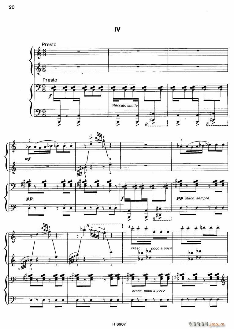 Barton Sonatina for 4 hands()20