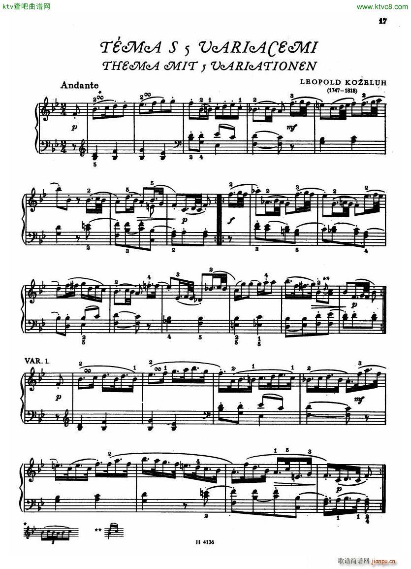 Czech piano variations from 18th century()15
