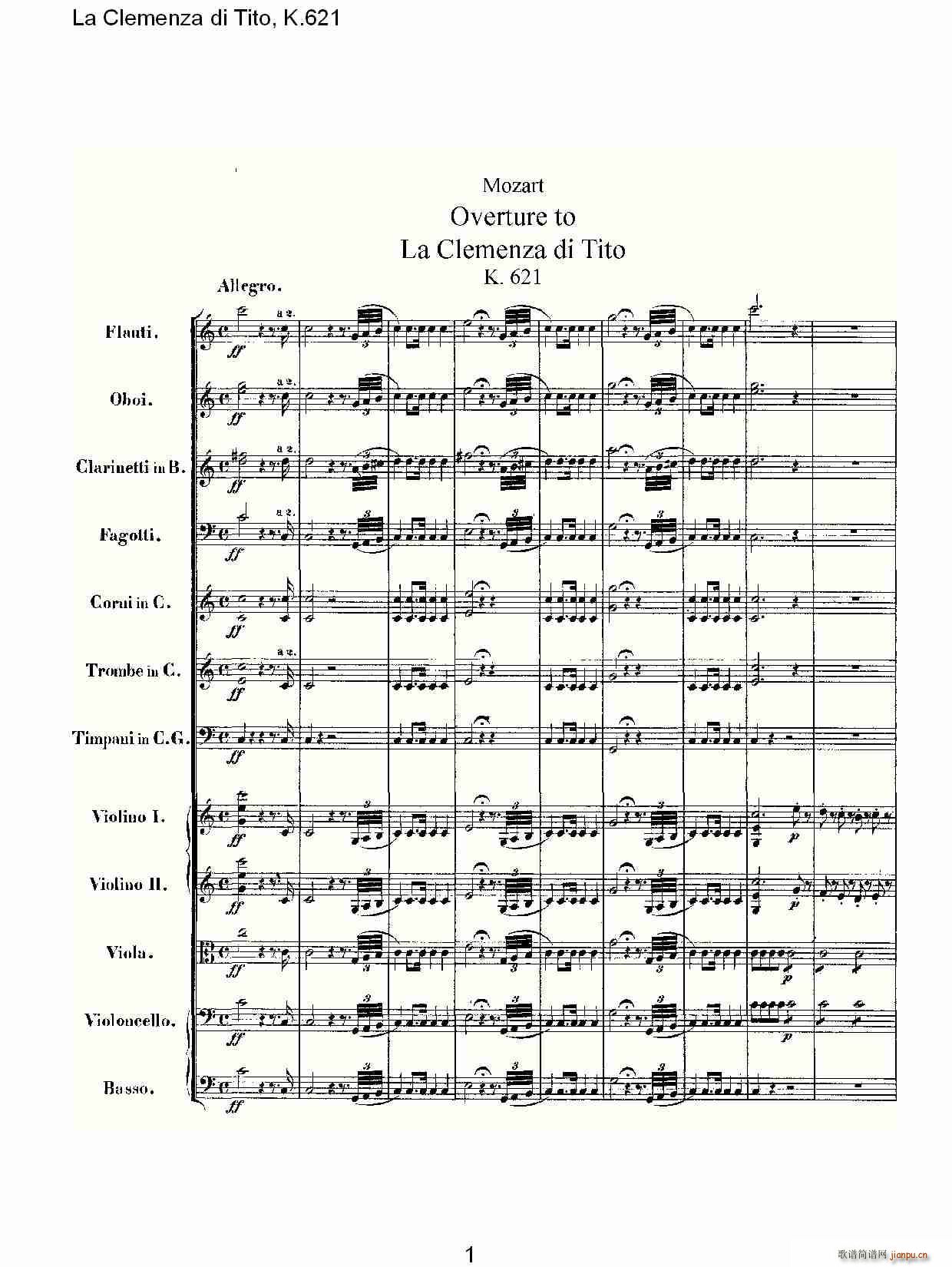 La Clemenza di Tito,K.621(ʮּ)1