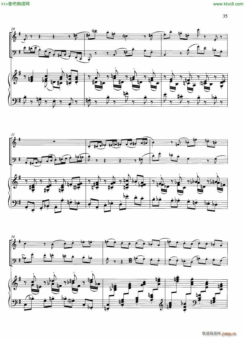 Francaix Trio for oboe bassoon and piano ()8
