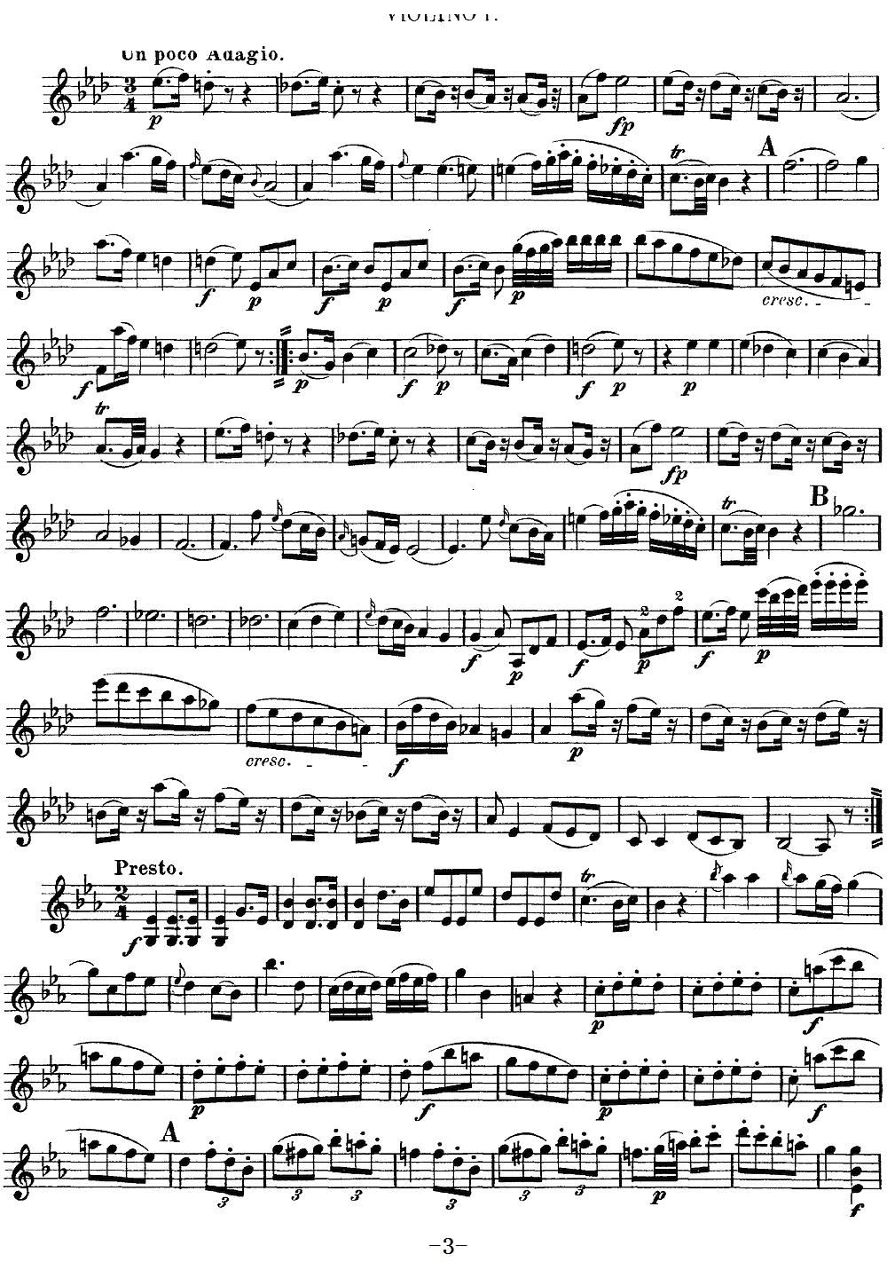Mozart Quartet No 7 in Eb Major K 160 Violin 1(ʮּ)3