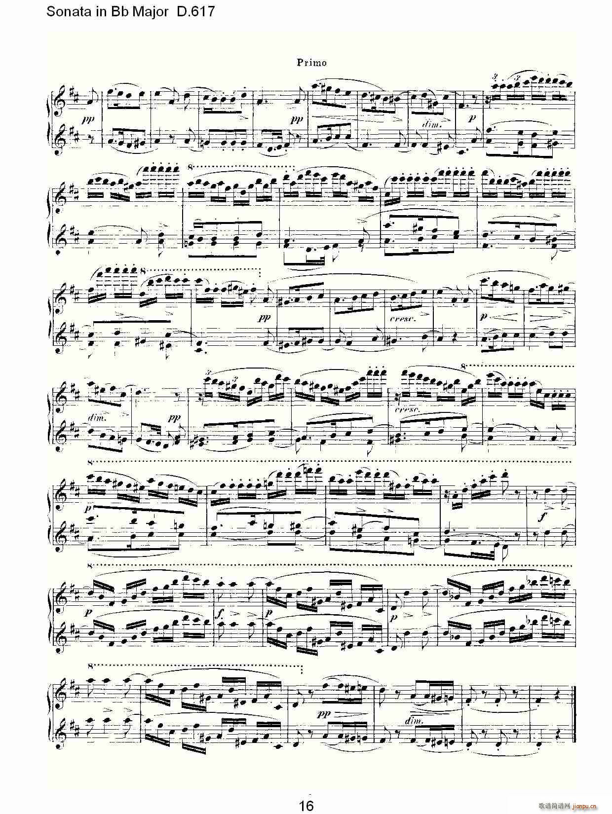 Sonata in Bb Major D.617(ʮּ)16
