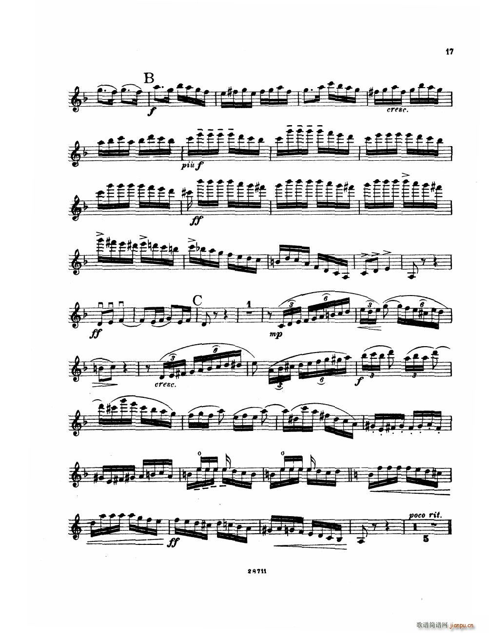 Bowen Suite for violin and piano violin part()17