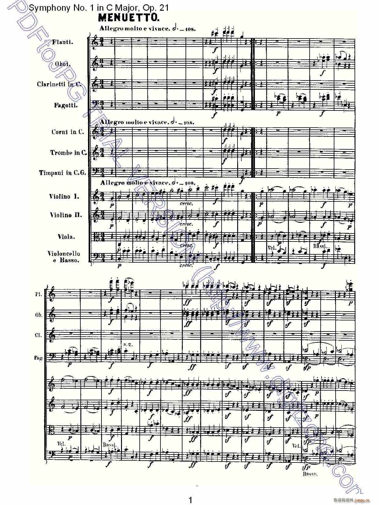 Symphony No. 1 in C Major, Op. 21(ʮּ)1