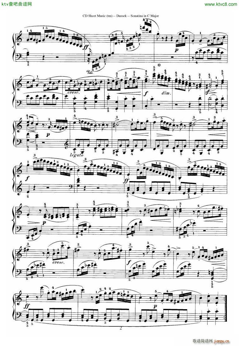 Dussek Sonatina in G Major()27