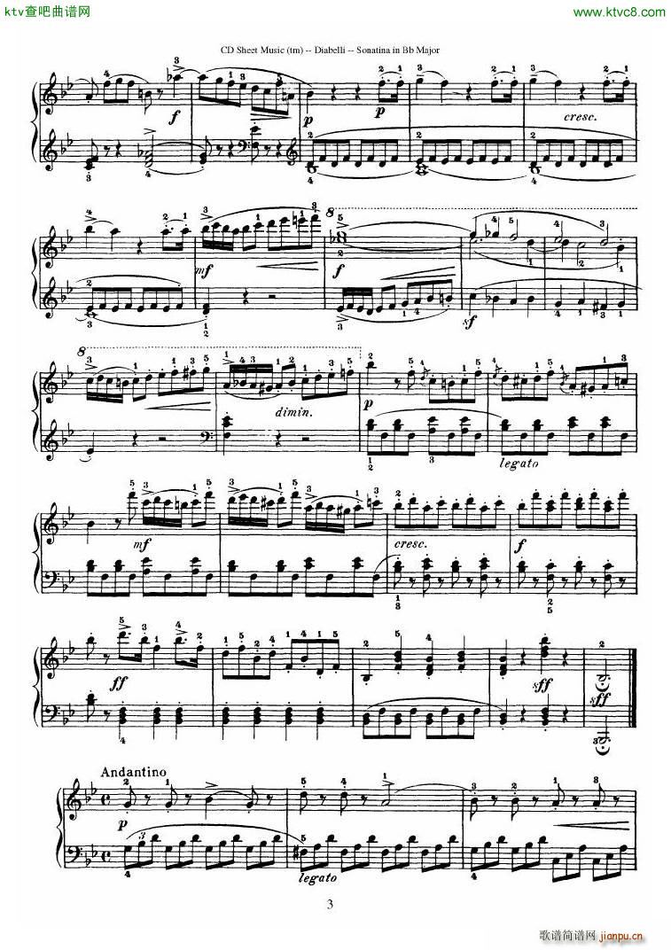 Diabelli Sonatinas Op 168 No 1 7 34P()15