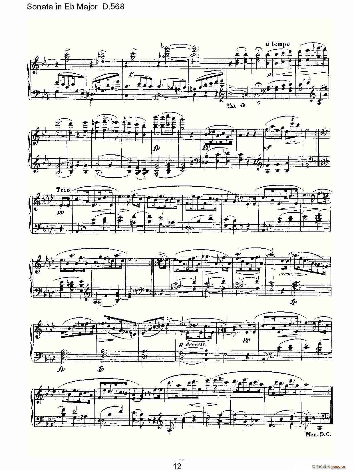Sonata in Eb Major D.568(ʮּ)12