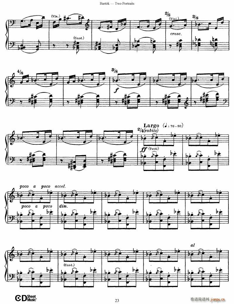 Bartok SZ 37 Two Portraits op 5()23