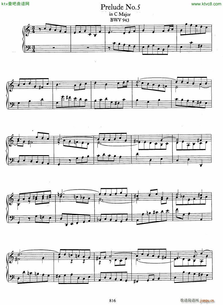 Bach JS BWV 939 943 5 Preludes()5