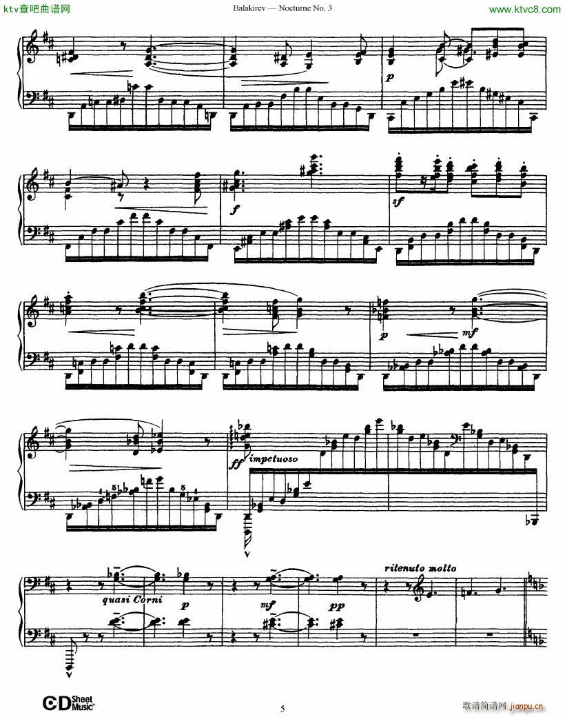 Balakirev Nocturne No 3()5