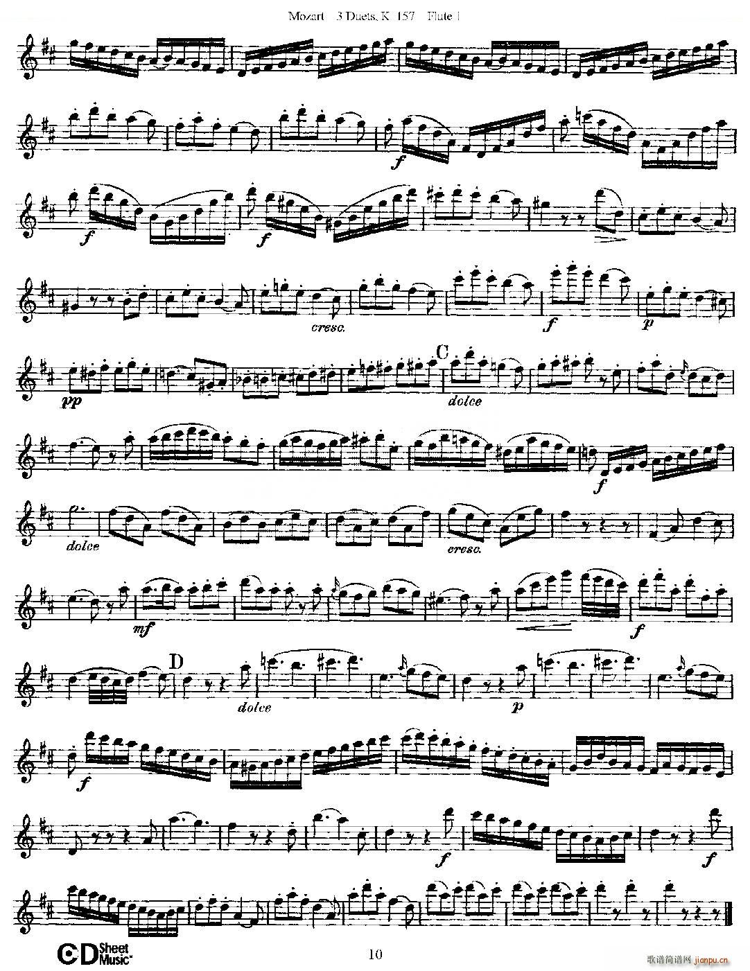 3 Duets K 157 ֮һ  K157 ͭ()10