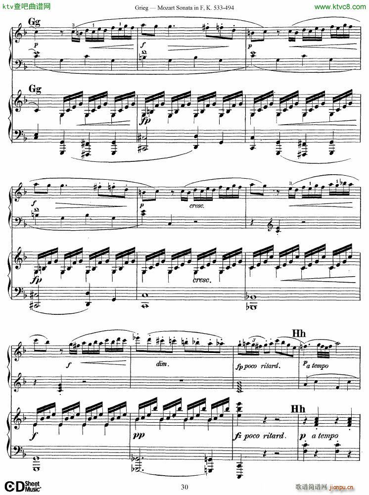 Grieg Sonata K 533 Mozart 2nd Piano Grieg()30