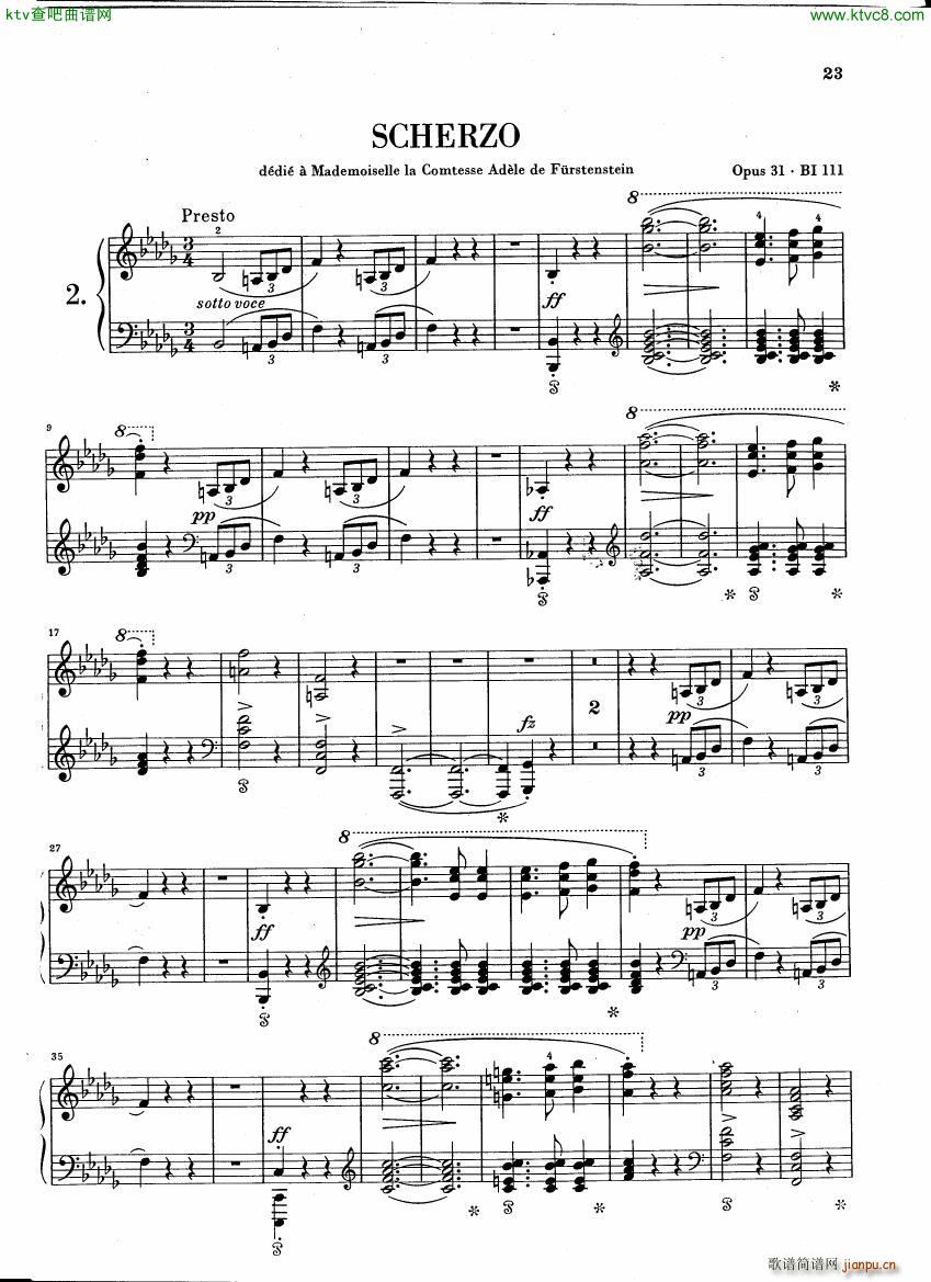 Chopin Scherzo B flat minor Henle()1