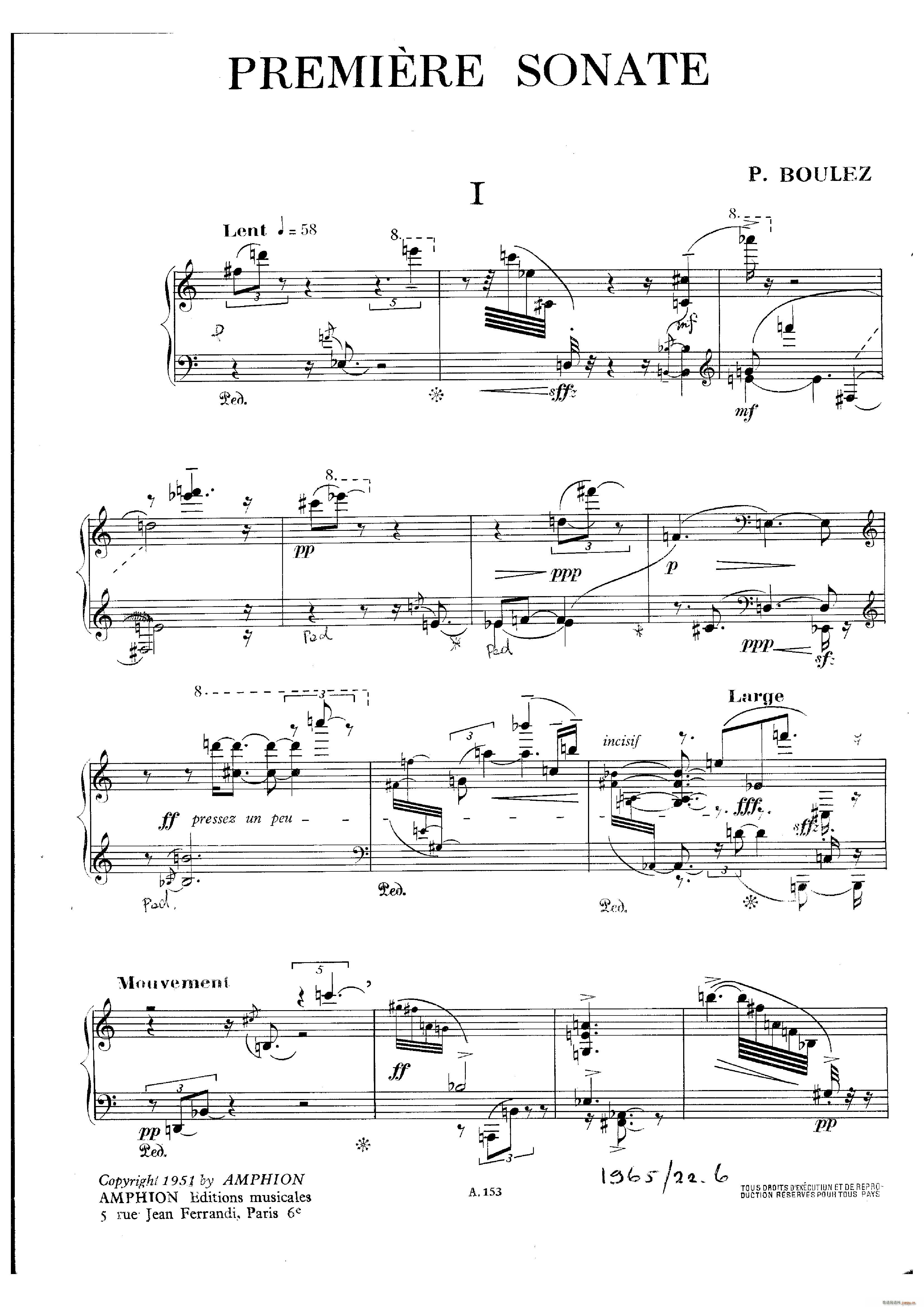 Boulez Sonate no 1 1()1