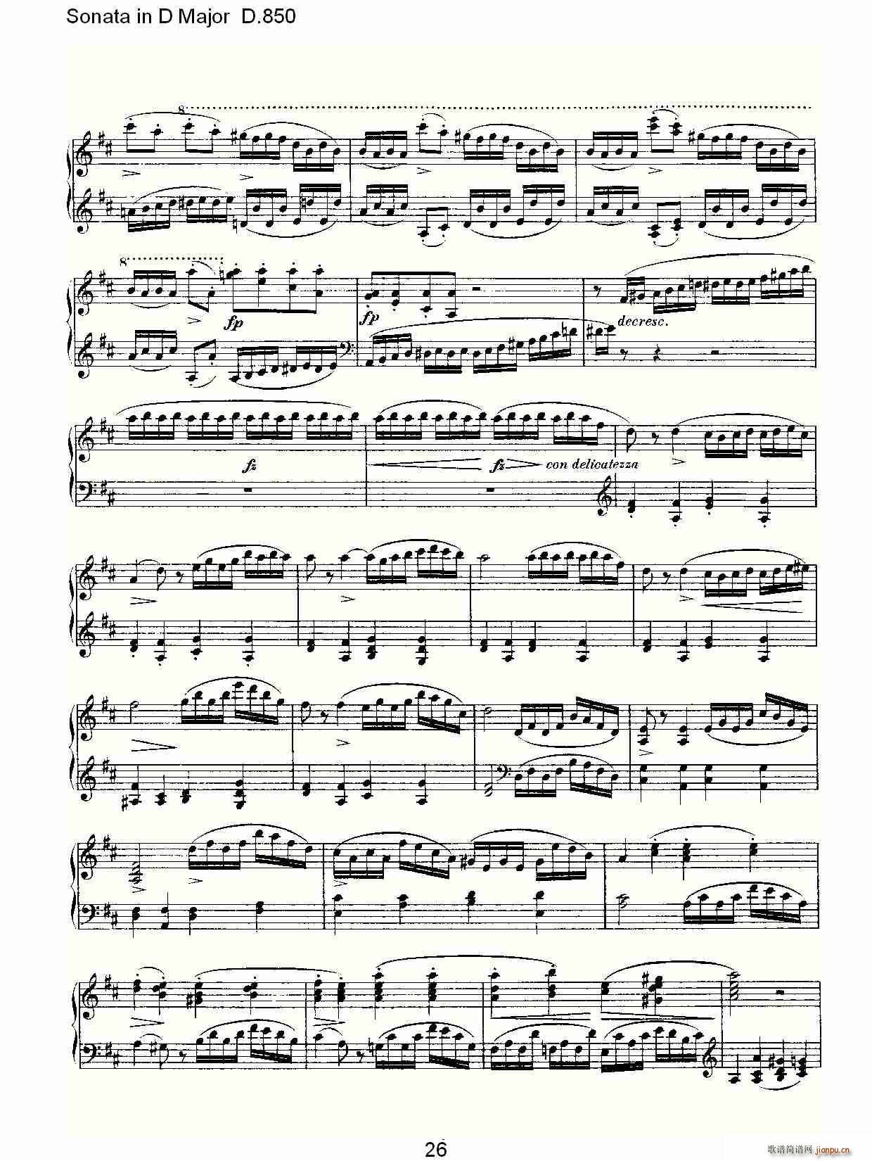Sonata in D Major D.850(ʮּ)26