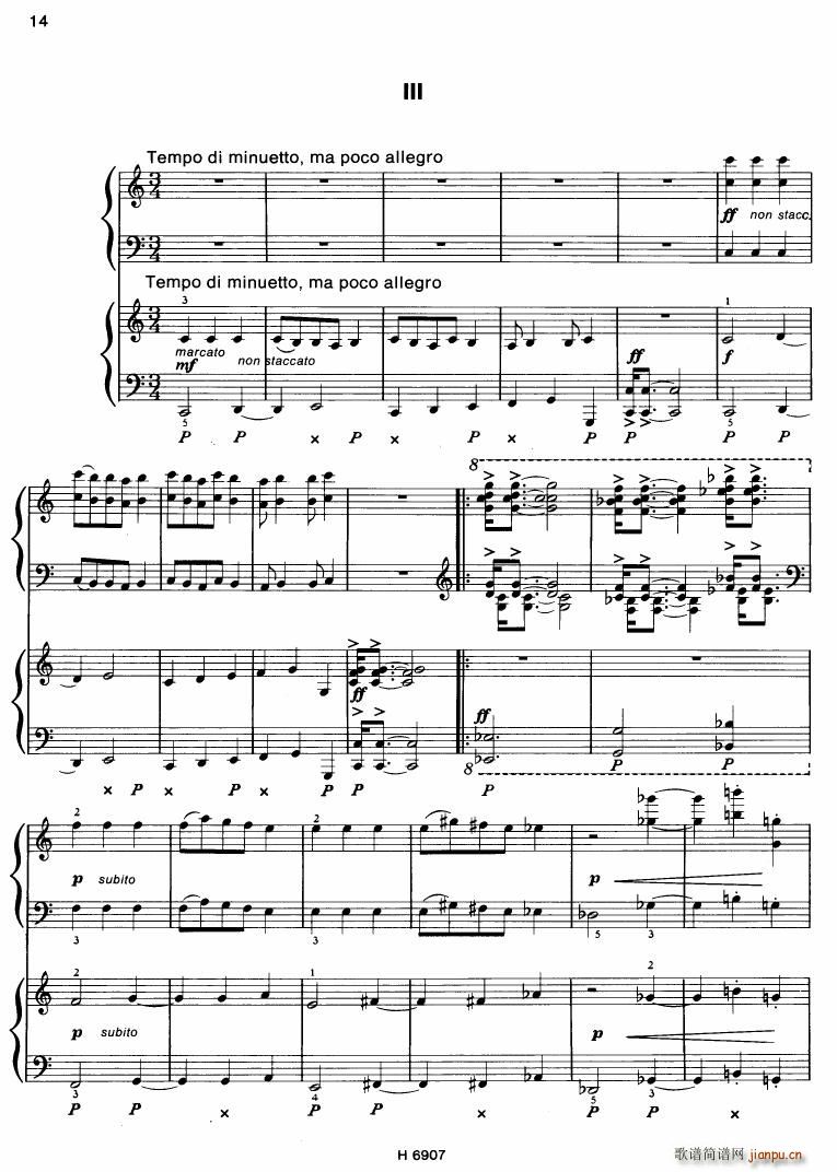 Barton Sonatina for 4 hands()14