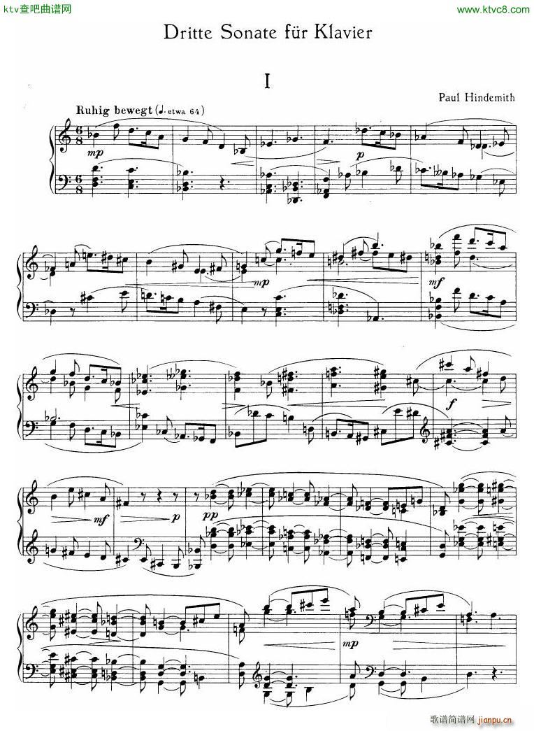 Hindemith Piano Sonata No 3()1