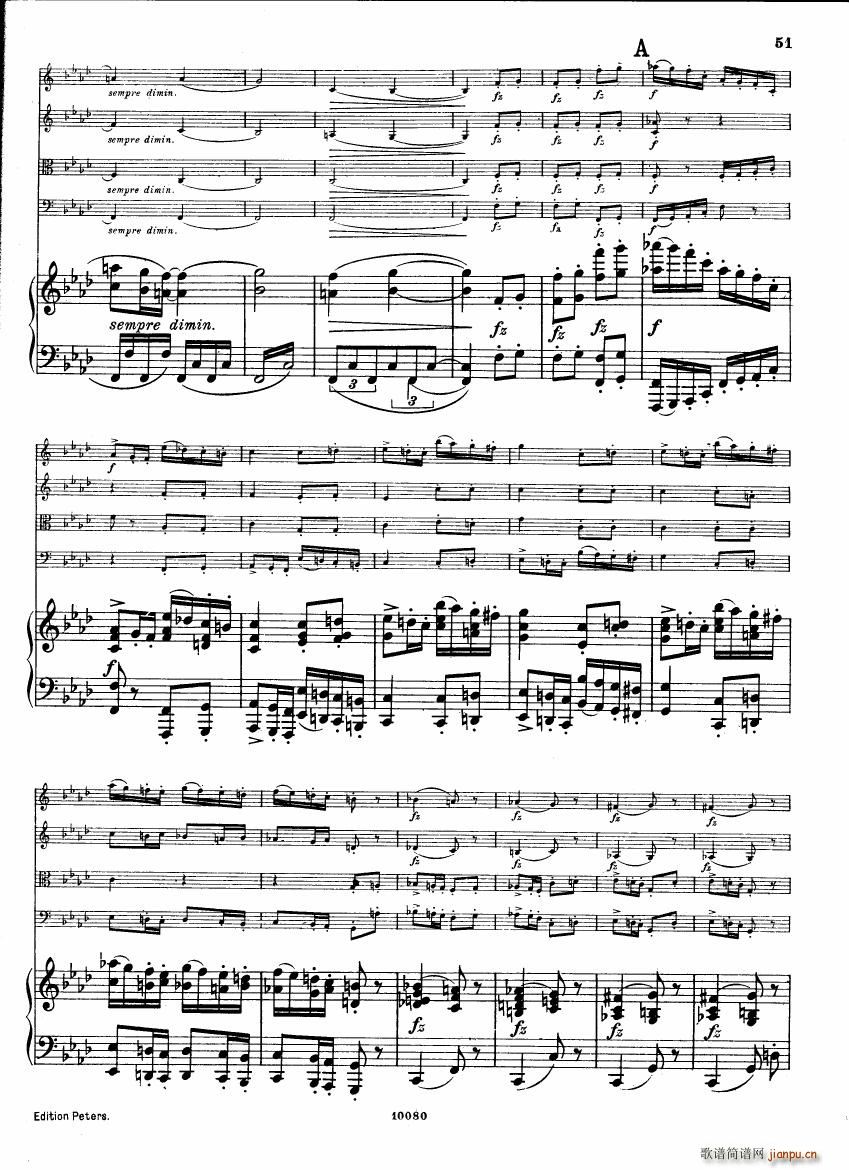 Brahms op 34 Piano Quintet f minor score ()9