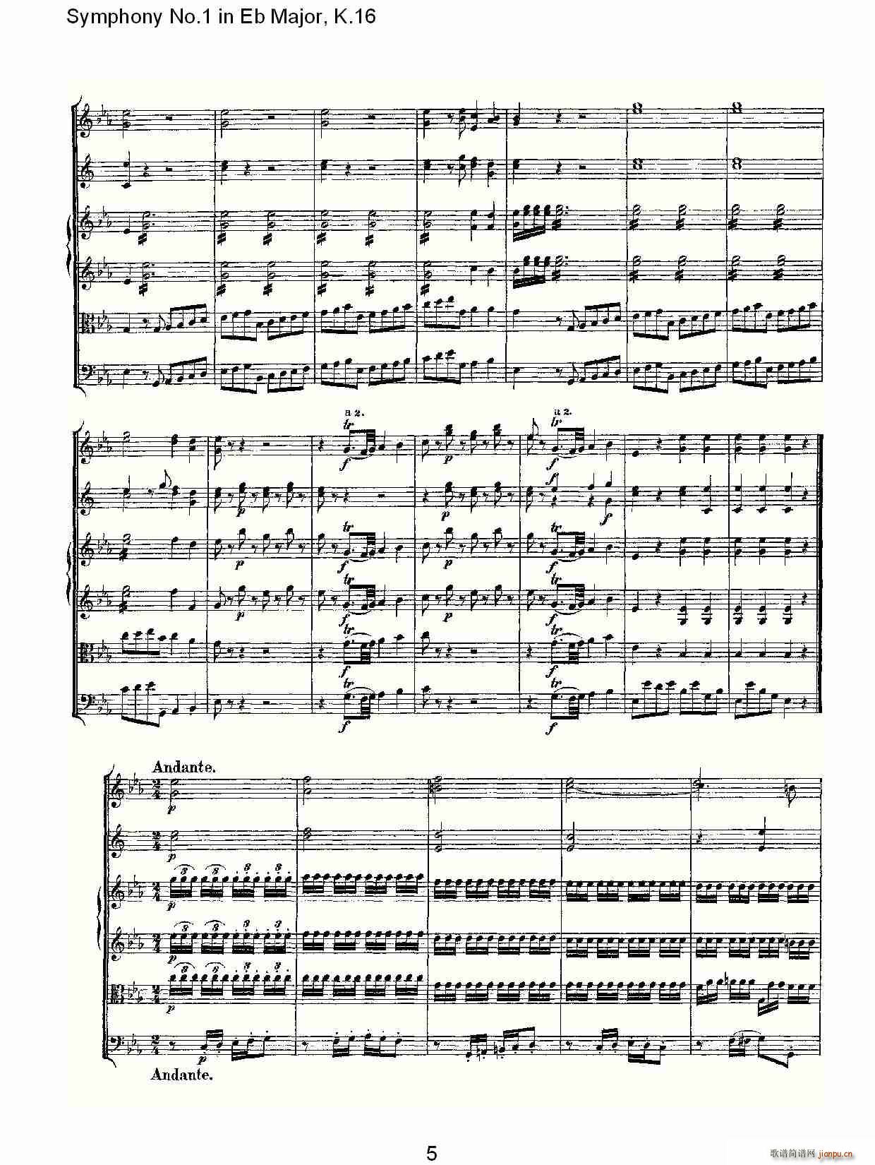 Symphony No.1 in Eb MajorK.16(ʮּ)1