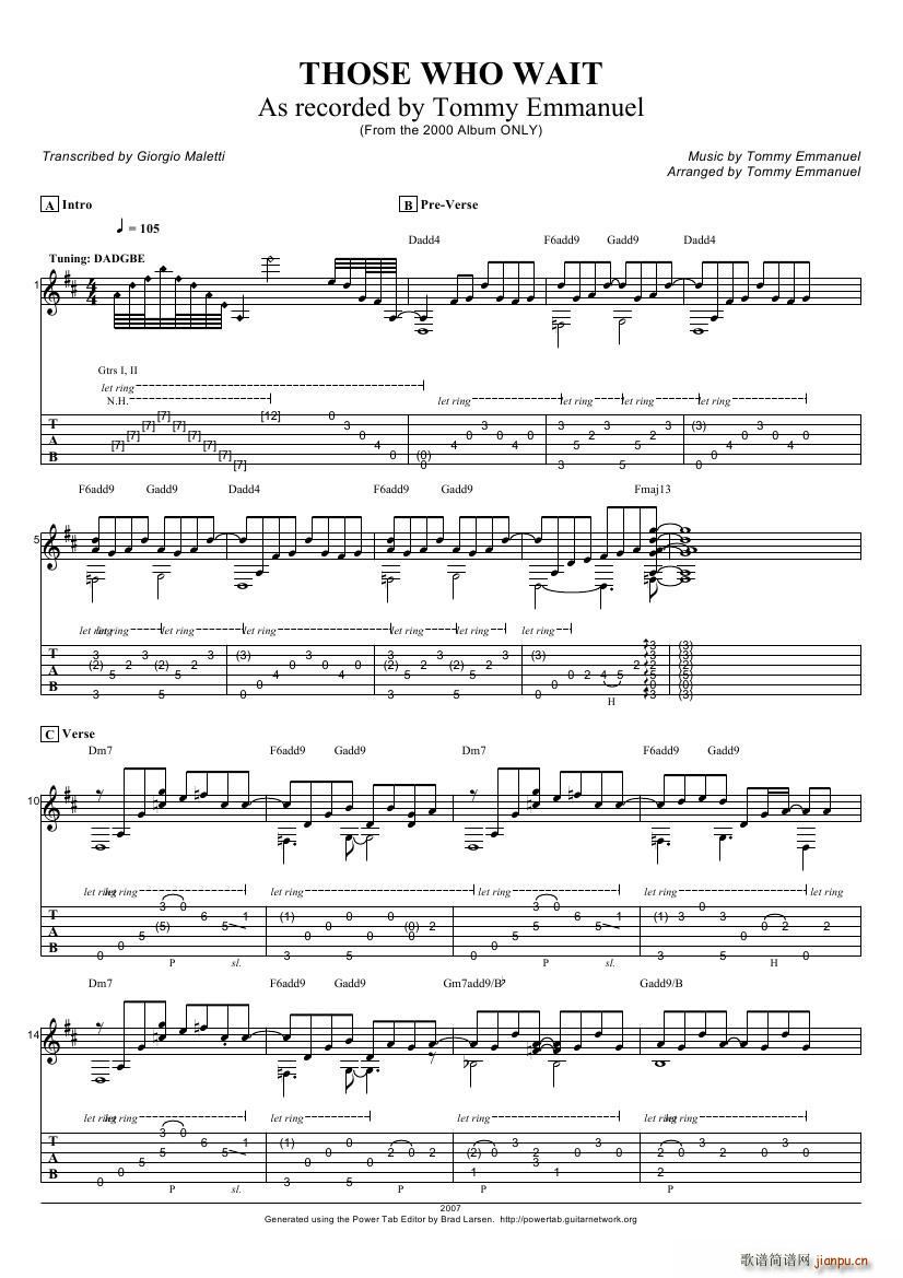 tommy emmanuel those who wait ָ()1