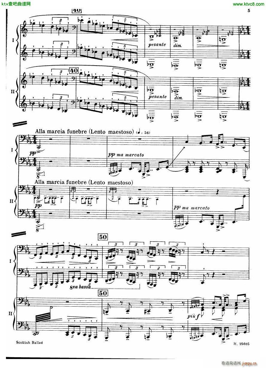 Britten Scottish Ballad op 26 arr for 2 pianos()6