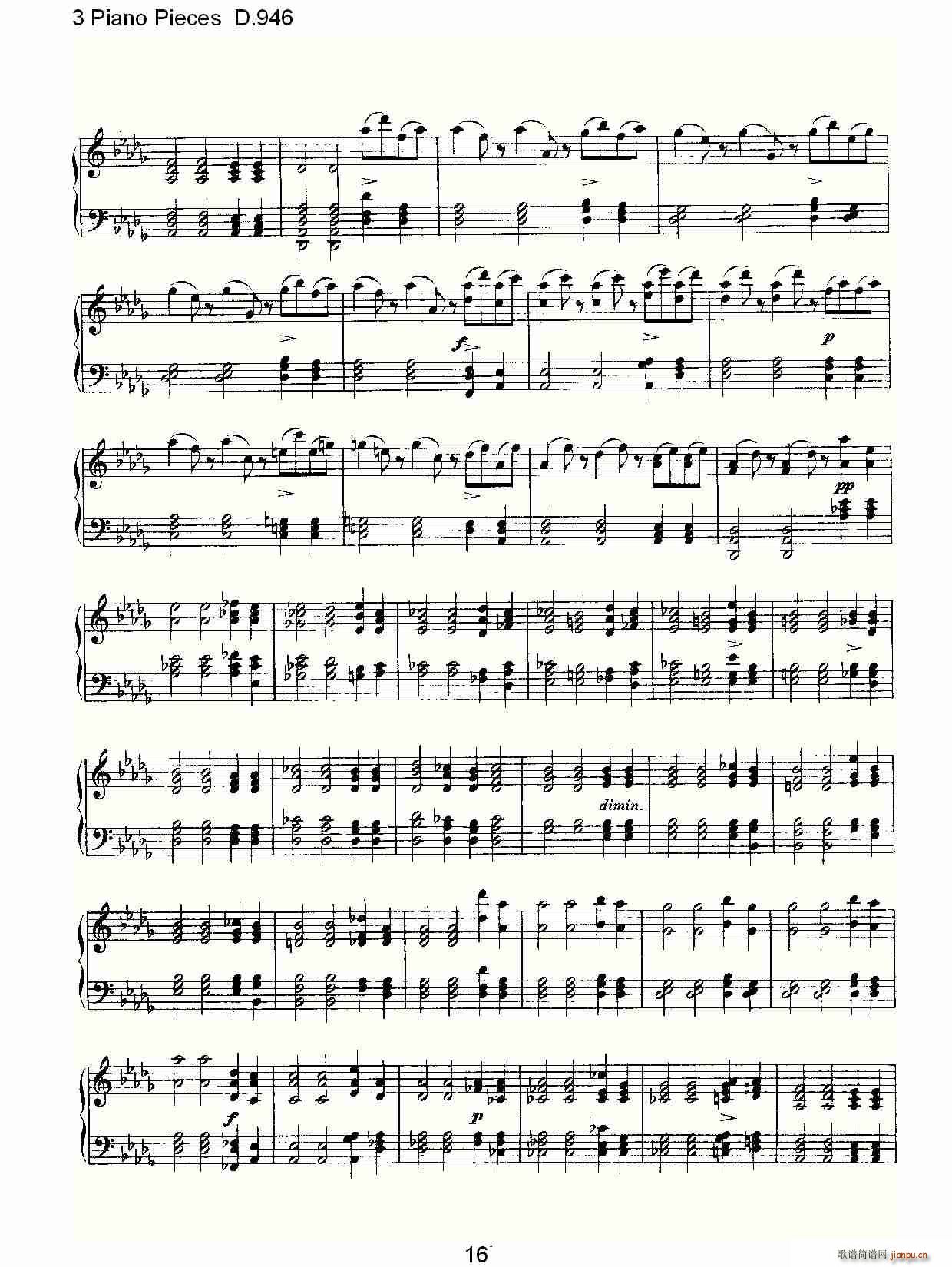 3 Piano Pieces D.946()16