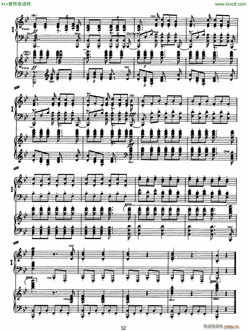 Bruckner Symphony No 4 4 hands arr ()11