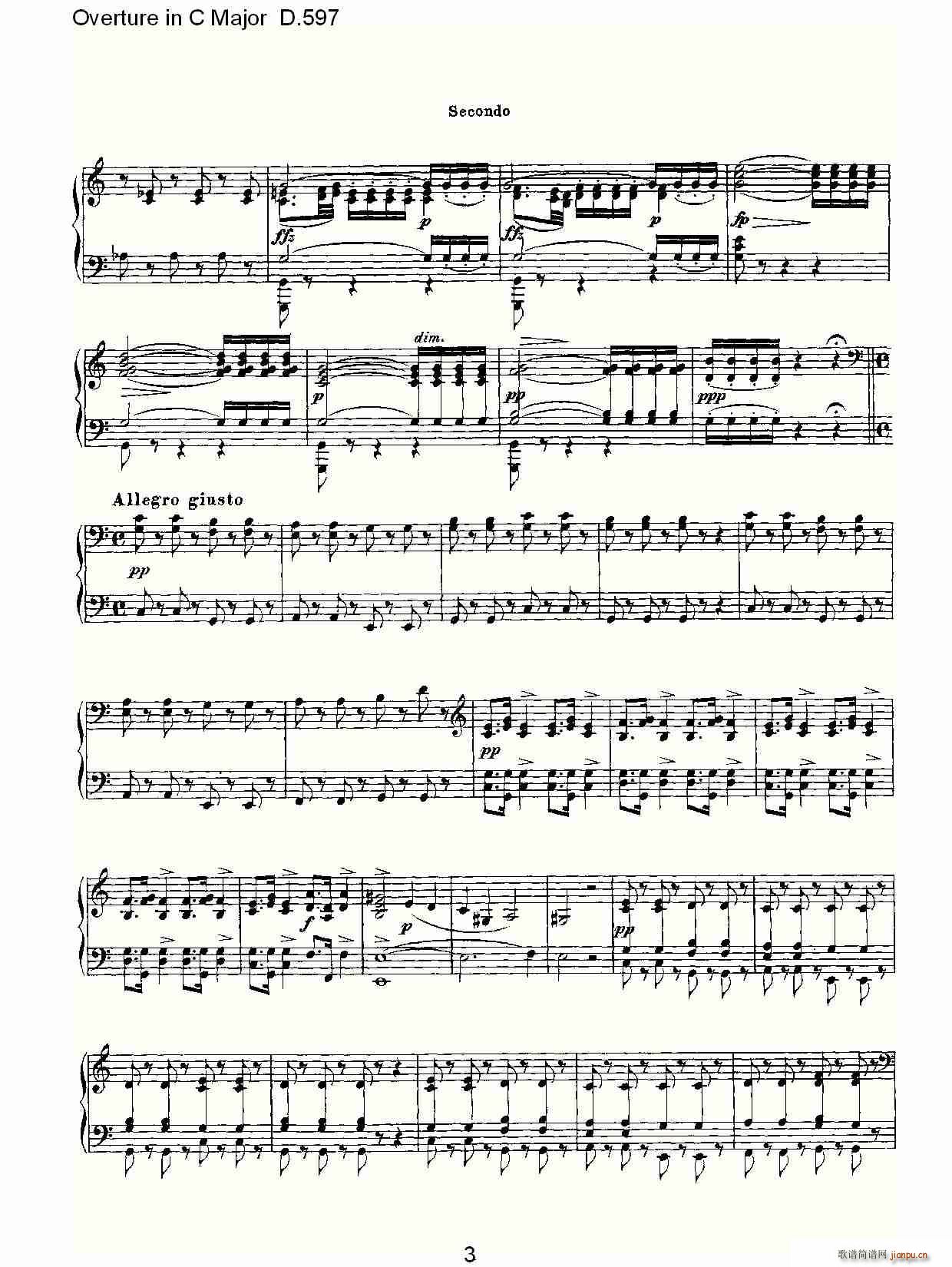 Overture in C Major D.597(ʮּ)3