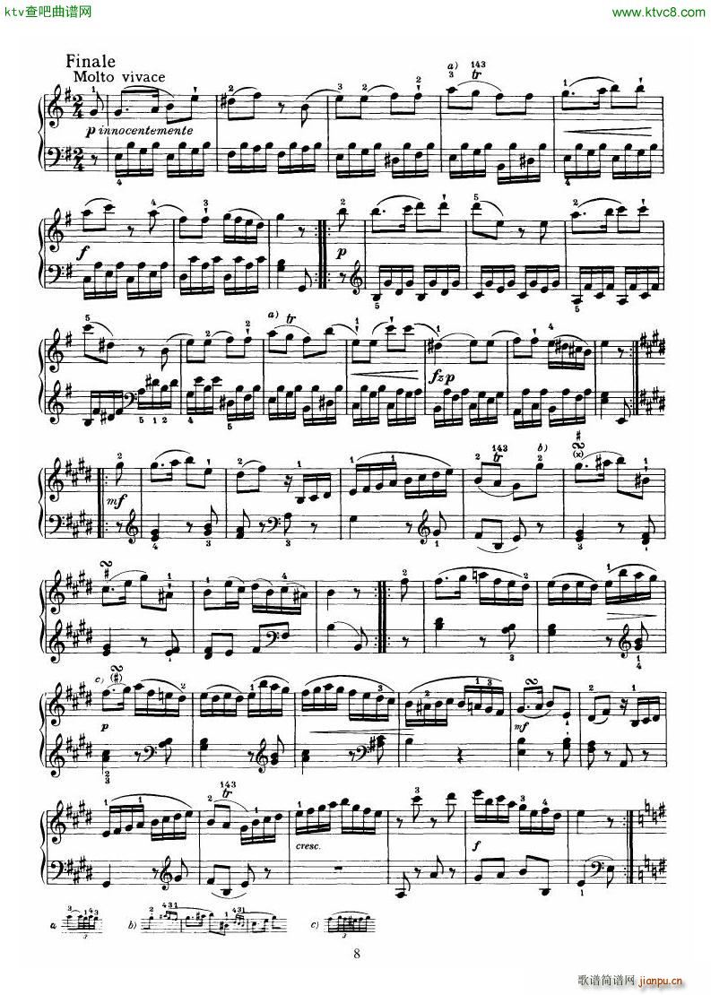 Haydn Piano Sonata No 34 In E()8