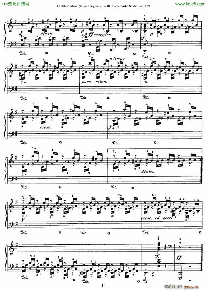 Burgmuller 18 characteristic studies op109()14