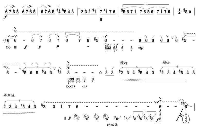 龟兹舞曲(琵琶谱) 歌谱简谱网
