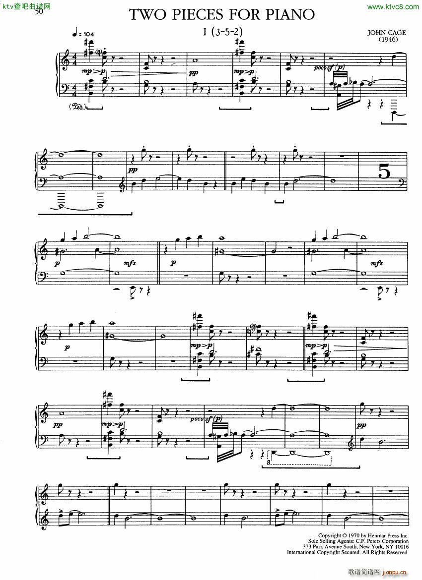 John Cage Piano works 1938 1948 ()9