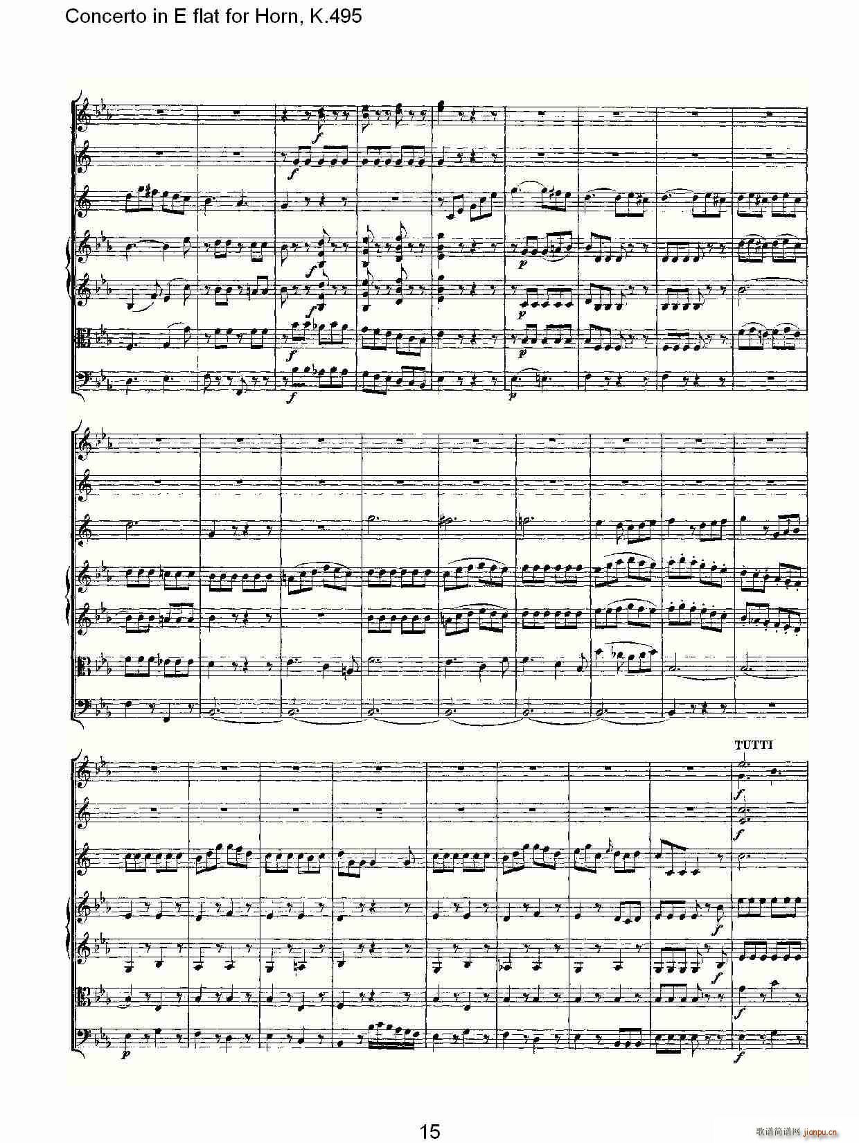 Concerto in E flat for Horn, K.495(ʮּ)15