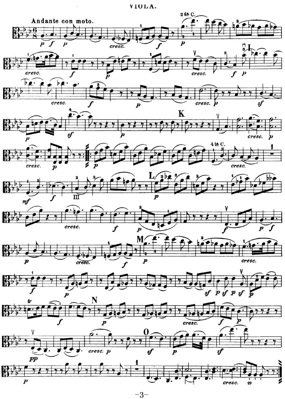 Mozart Quartet No 16 in Eb Major K 428 Viola(ʮּ)3