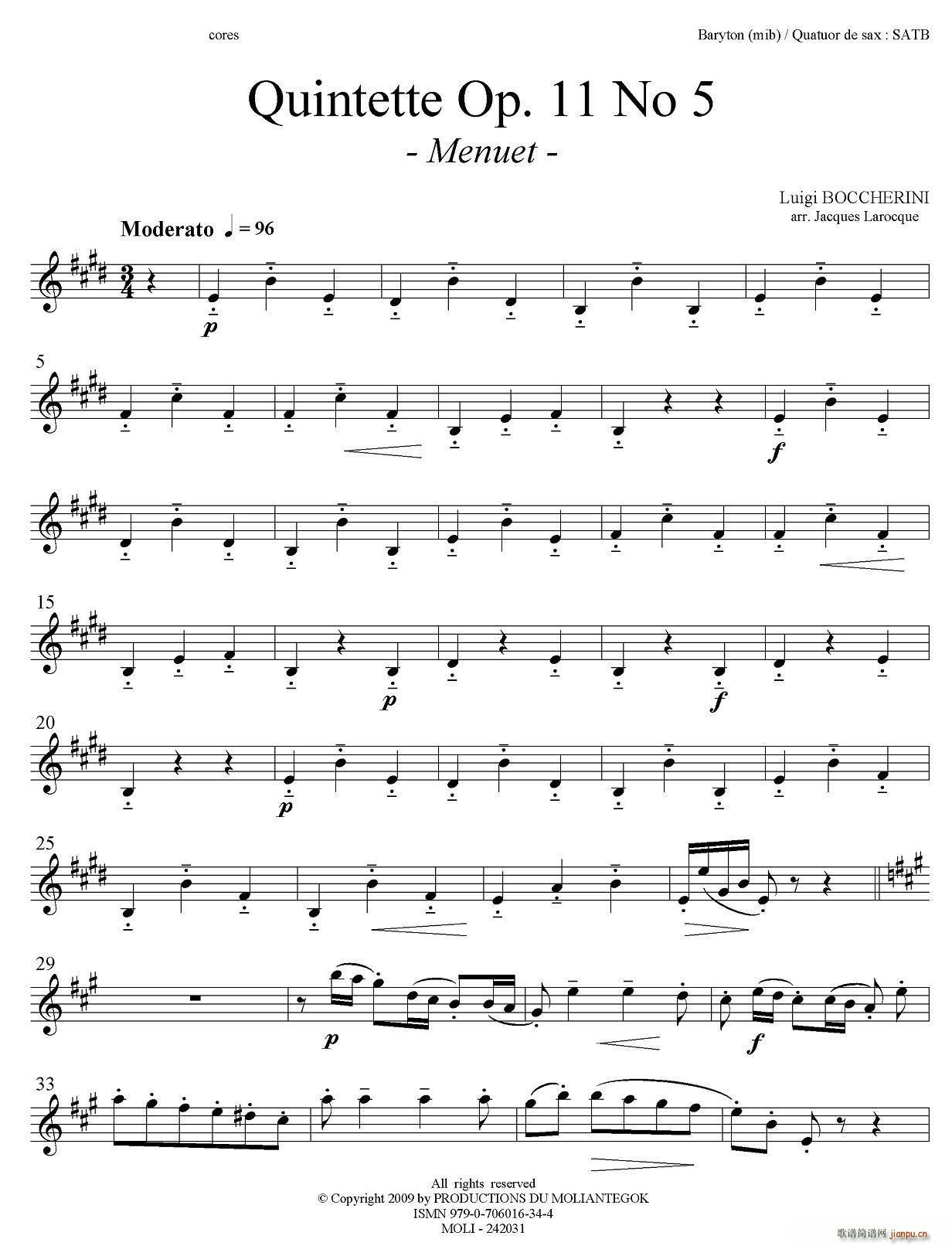 Quintette Op 11 No 5 ()3
