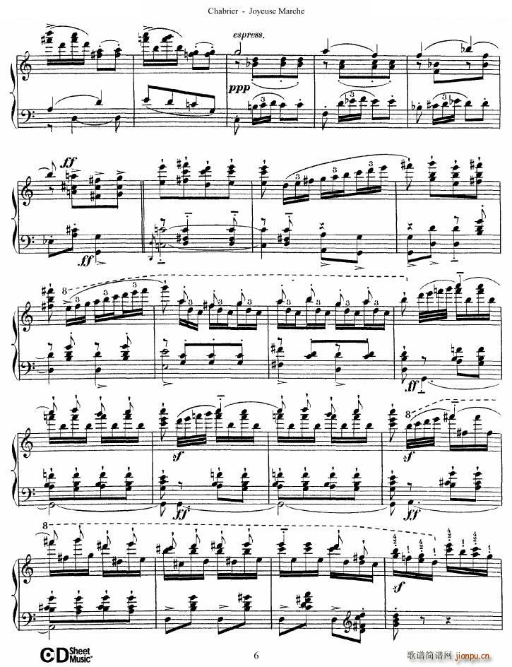 Chabrier Joyeuse Marche Joyeuse Marche(ʮּ)6