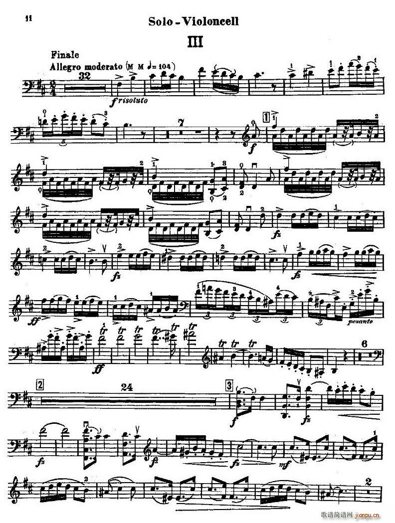 CELLO CONCERTO in B minor()11
