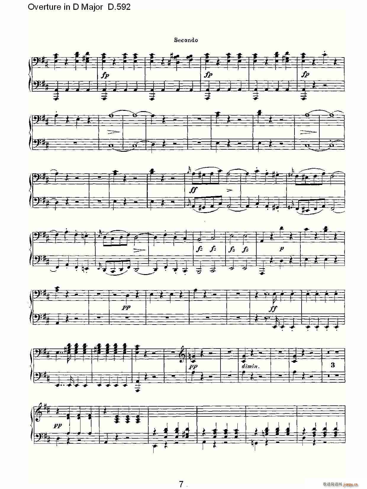 Overture in D Major D.592(ʮּ)7