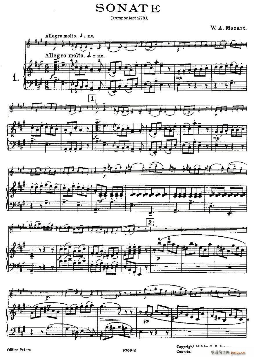 Mozart Violin Sonata No 1 KV 305 һС(С)3