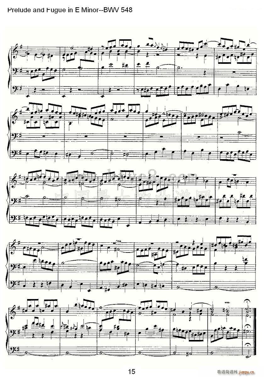 Prelude and Fugue in E Minor BWV 548 ܷ(ʮּ)15