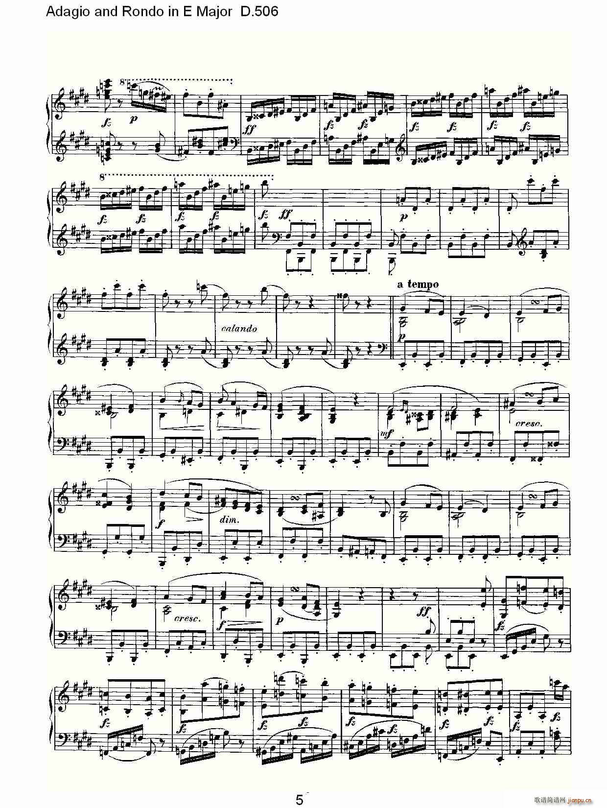 Adagio and Rondo in E Major D.506(ʮּ)5
