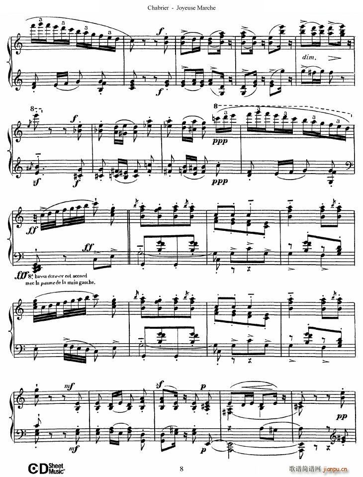 Chabrier Joyeuse Marche Joyeuse Marche(ʮּ)8