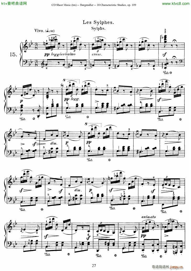 Burgmuller 18 characteristic studies op109()27