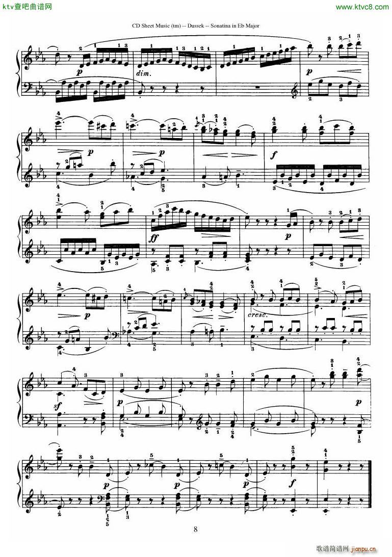 Dussek Sonatina in G Major()37