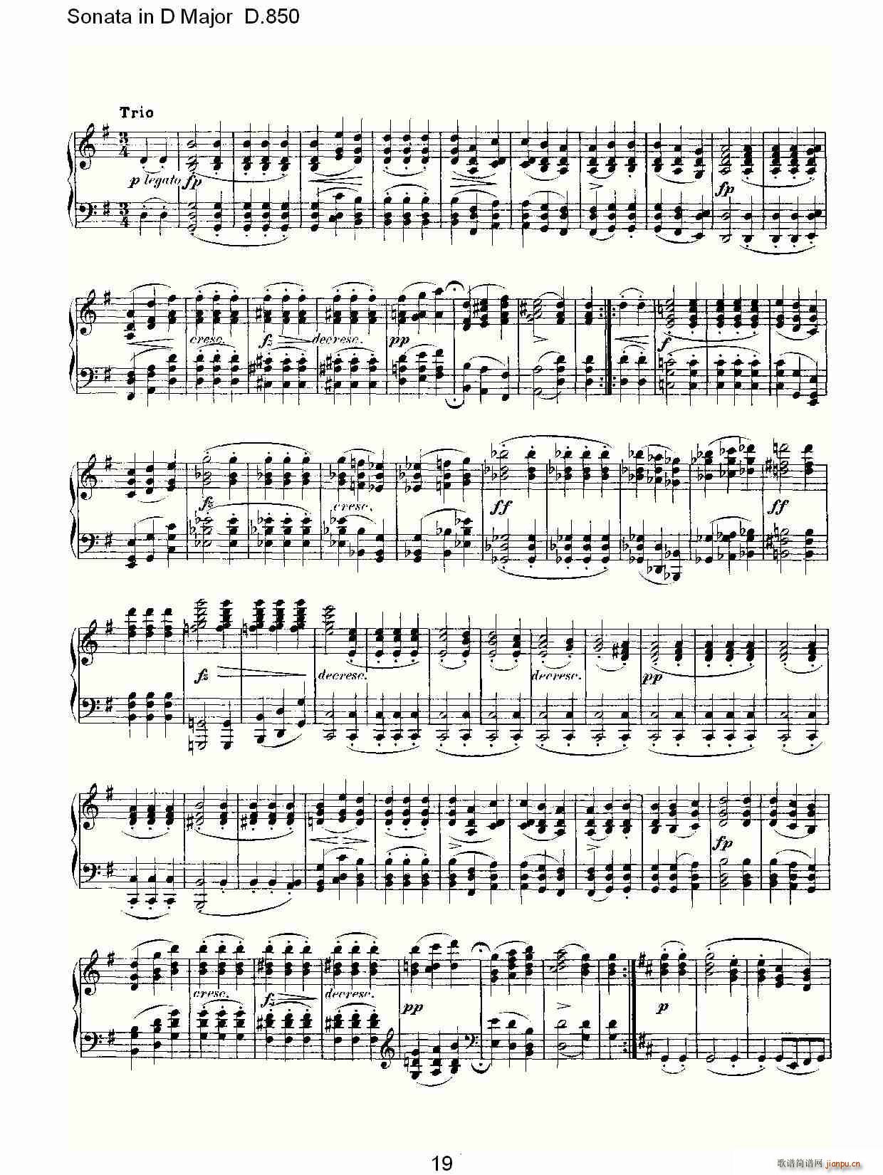 Sonata in D Major D.850(ʮּ)19