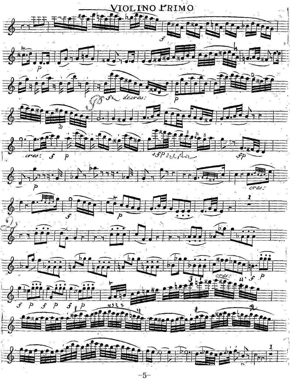 Mozart Quartet No 14 in G Major K 387 Violin 1(ʮּ)5