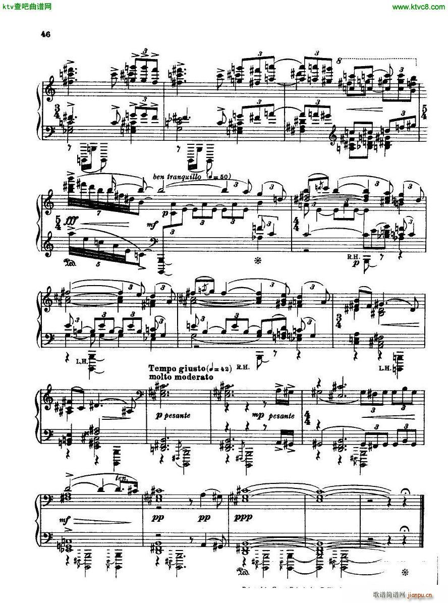 Bridge H160 Piano Sonata 1923 4()46