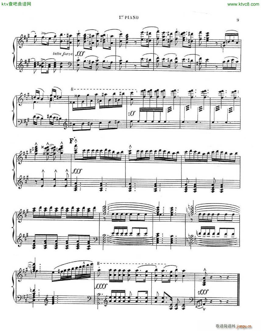 Chaminade Cecil La Sevillane for 2 pianos 4 hands()9